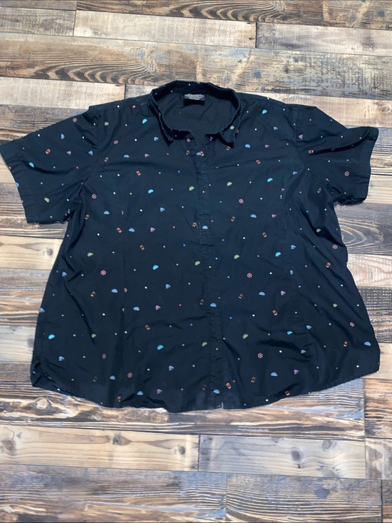 Taco Bell Tops - Taco Bell Women's Manager Blouse with Multicolor Mini taco print